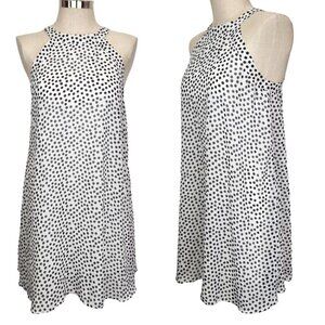 2/$30 Betsey Johnson Polka Dot Short Swing Dress Size 8 Sleeveless Back Zip